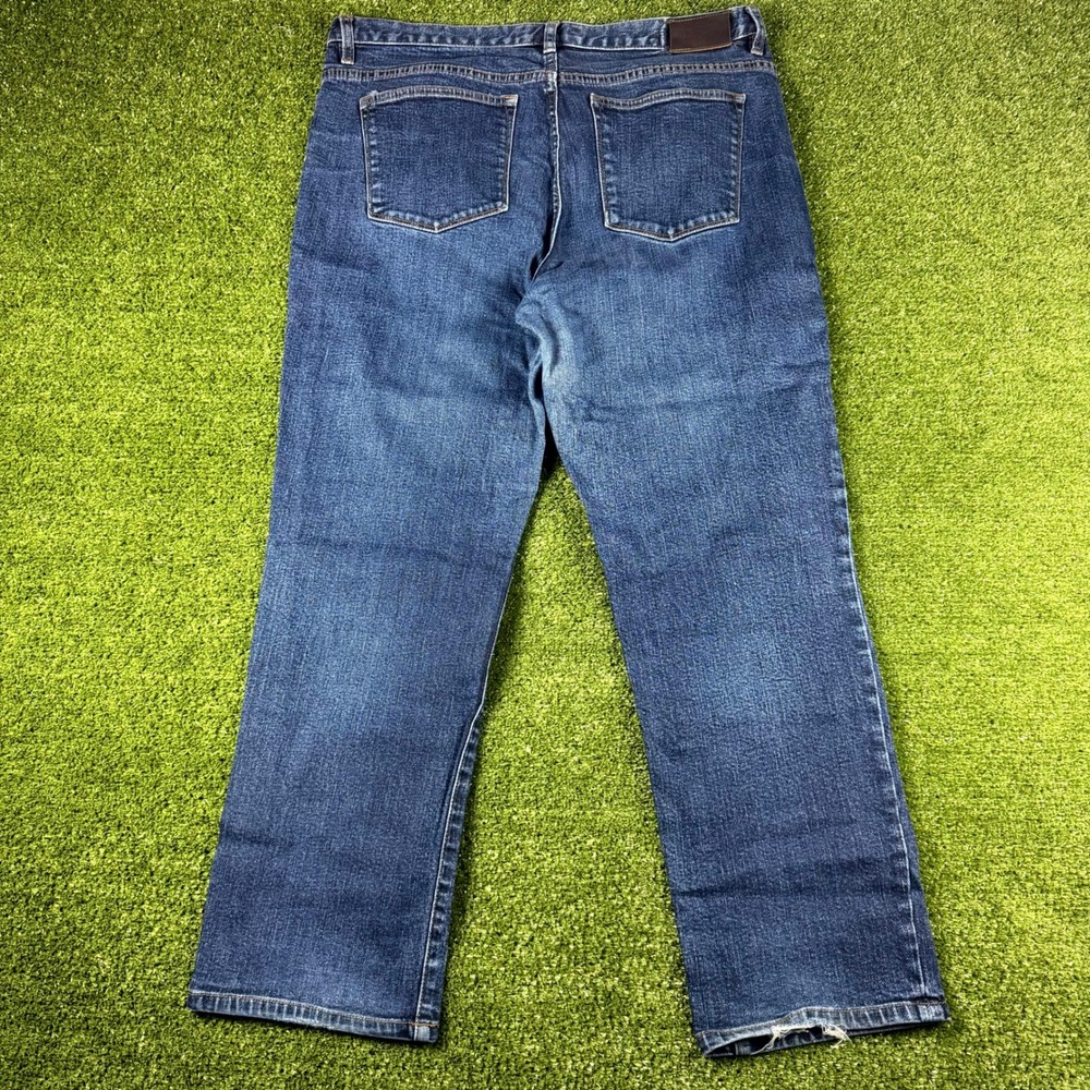Lauren Jeans Co Ralph Lauren Womens 14 Dark Wash Straight Leg Denim Jeans 0730